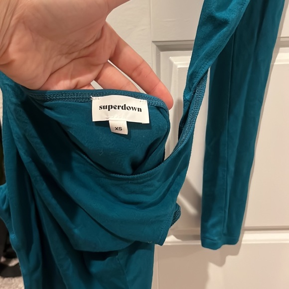 Superdown Alessandra Bodysuit in Dark Teal - Picture 6 of 7